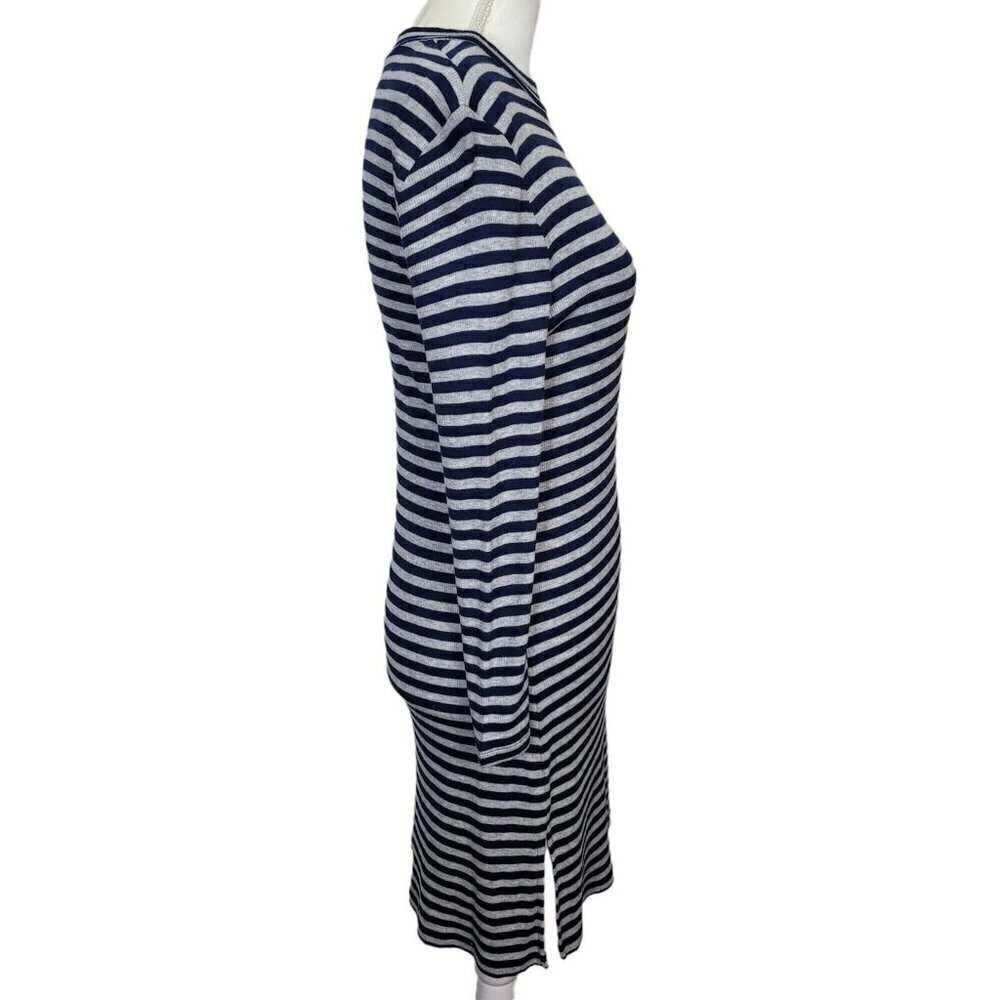 Chico's Zenergy Amber Striped Tunic Dress Gray Navy Active Wear 0 (US Small/4) - Picture 3 of 13